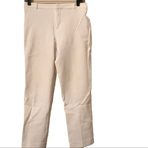 LINDA ALLARD ELLEN TRACY WHITE PANTS  SZ PETITE 8 Waffle Knit
